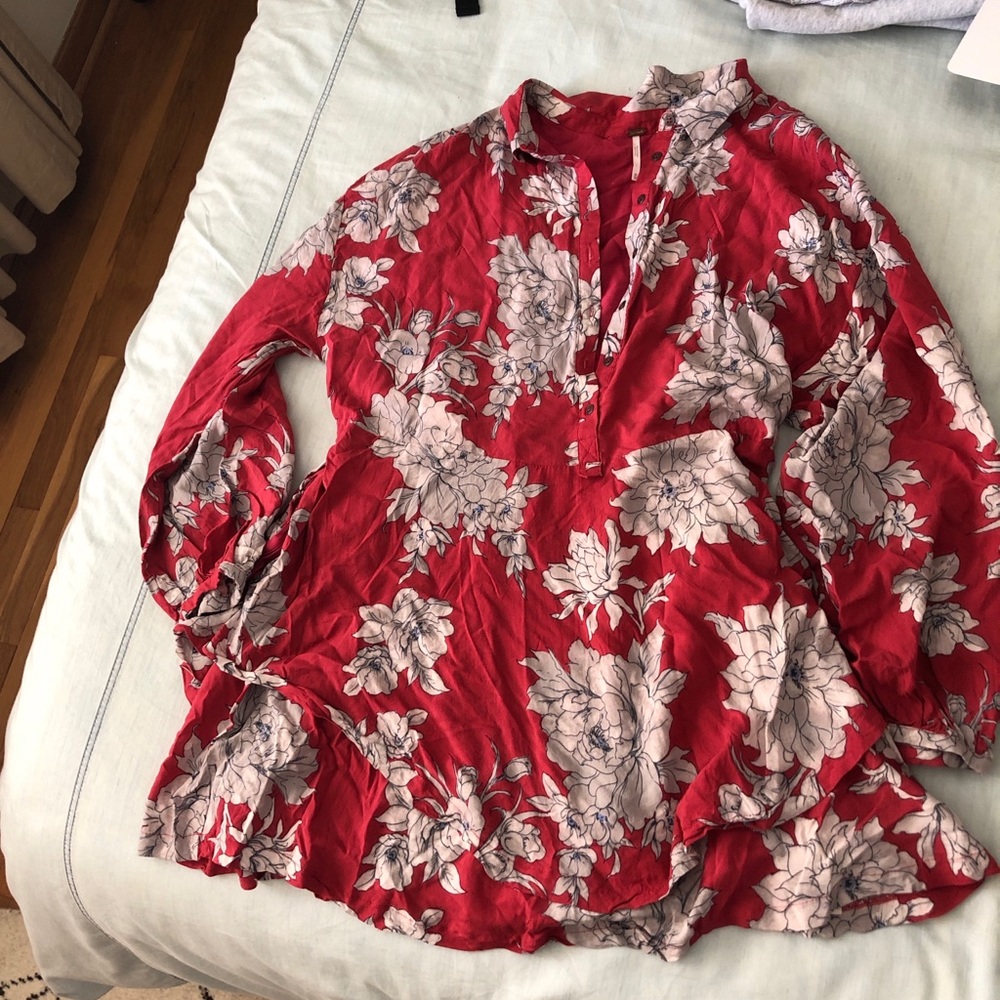 Free People Floral Tunic